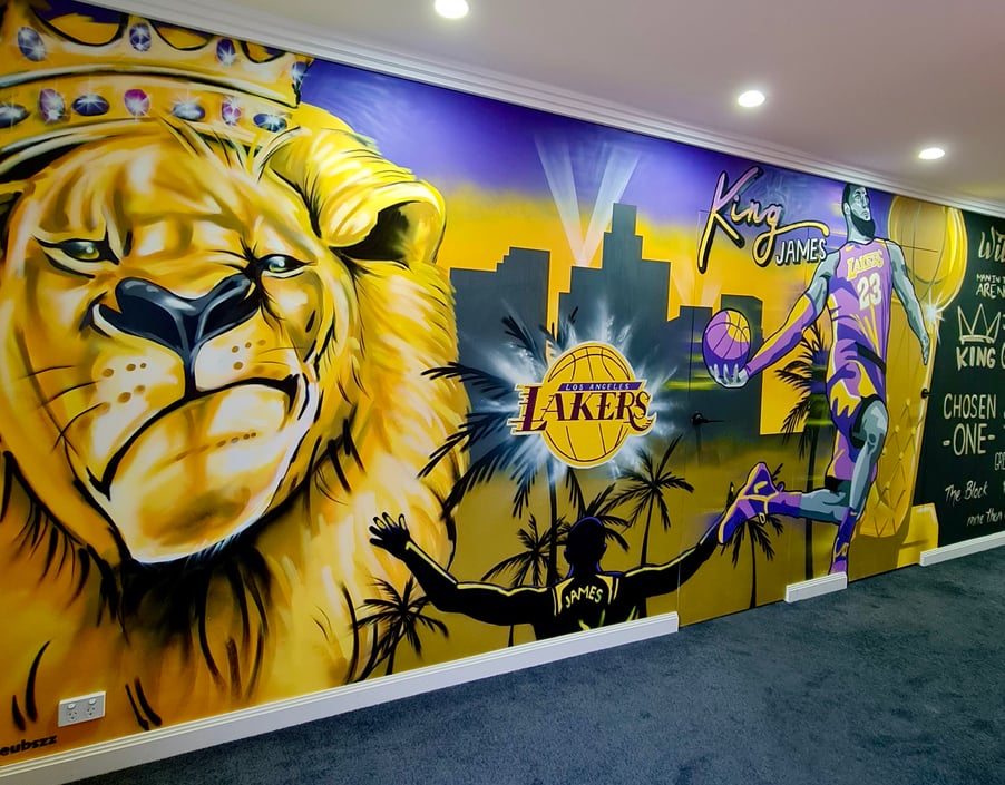 Los Angeles Lakers LeBron James Mural